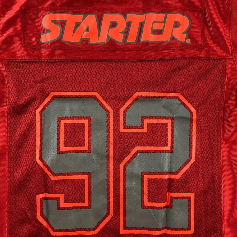 Starter Brand Department Of Football Jersey Youth‎ Size L 10/12 Red Grey